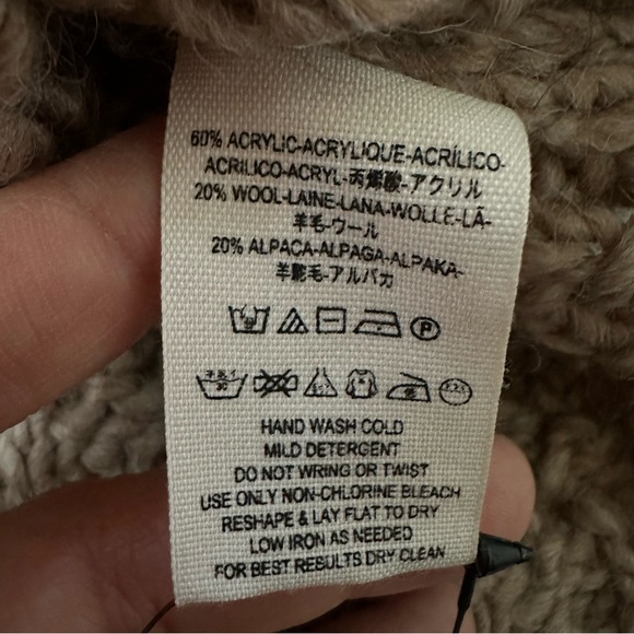 NWT Free People Buttermilk Biscuit Cardigan side large mushroom brown - Picture 4 of 7